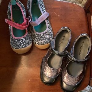 Mia silver shoes, chooze girls youth shoes sz 5